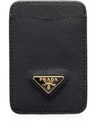Prada - Saffiano-Leather Card Holder - Lyst