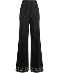 Alberta Ferretti - Pinstripe-Pattern Trousers - Lyst