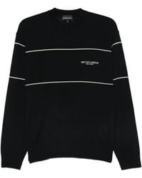 Emporio Armani - Wool Crewneck Jumper - Lyst