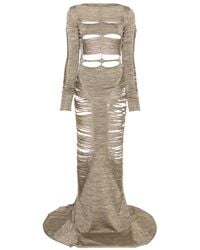 【関税込み】Rick Owens グレー Hollywood Luna マキシドレス Rick Owens Luna マキシドレス | グリーン | FARFETCH JP