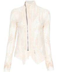 Rick Owens - Sequin-Embellished Sheer Jacket - Lyst