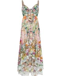 Camilla - Floral-print Silk Midi Dress - Lyst