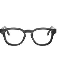 Giorgio Armani - Brushed-Finish Square-Frame Glasses - Lyst