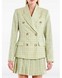 ViCOLO - Check-Pattern Double-Breasted Blazer - Lyst