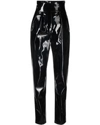 Philipp Plein - High-Waisted Long Latex Trousers - Lyst