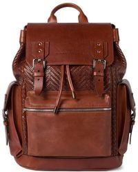 Brunello Cucinelli - Braided-Detail Leather Backpack - Lyst