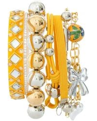 Amir Slama - Bow-Details Bead-Embellished Bracelet Set - Lyst