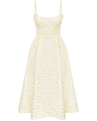 POST MERIDIEM - Midi-Jurk Met Jacquard En Korset-Design - Lyst