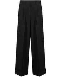 Junya Watanabe - Pleated Turn-Up Trousers - Lyst