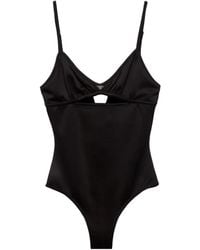 Prada - Badeanzug Mit Cut-Out - Lyst