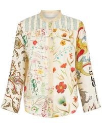La Prestic Ouiston - Mandarin-Collar Print Shirt - Lyst