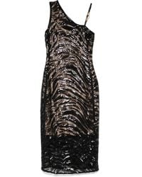 Just Cavalli - Paillette-Embellished Midi Dress - Lyst