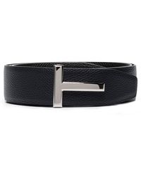 Tom Ford - T Buckle Reversible Leather Belt - Lyst