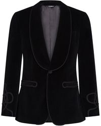 Dolce & Gabbana - Single-breasted Velvet Tuxedo Jacket - Lyst