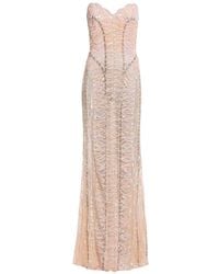 Elie Saab - Bead-Embroidered Strapless Maxi Dress - Lyst