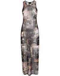 Puppets and Puppets - Metal Friends-print Mesh Dress - Lyst