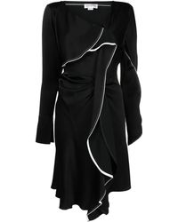 Victoria Beckham - Robe Mi-Longue Drapée À Design Asymétrique - Lyst