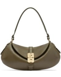 Ganni - B-Kat Logo-Plaque Shoulder Bag - Lyst