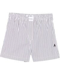 The Attico - Striped Cotton Shorts - Lyst