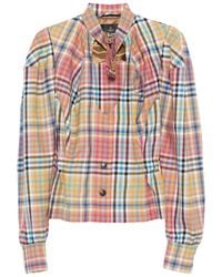 Vivienne Westwood - Plaid Button Front Top - Lyst