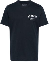 Barbour - T-shirt en coton à logo imprimé - Lyst