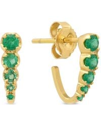 Jennifer Meyer - Medium Graduated Edith Emerald Earrings - Lyst