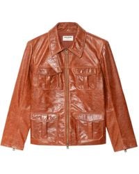 Zadig & Voltaire - Flap-Pocket Leather Jacket - Lyst