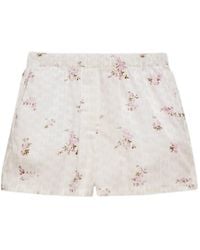 MSGM - Short À Fleurs Imprimées - Lyst