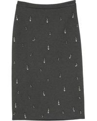Semicouture - Rhinestone-Embellished Skirt - Lyst
