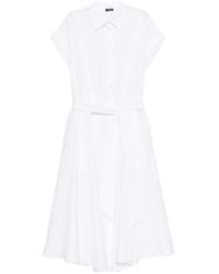 Kiton - Midi-Jurk Met Ceintuur - Lyst