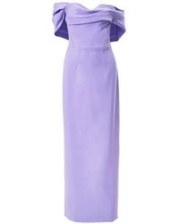 Carolina Herrera - Draped Off-Shoulder Column Gown - Lyst