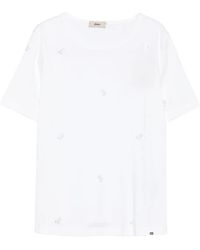 Herno - Rhinestone-Embellished Short-Sleeve T-Shirt - Lyst