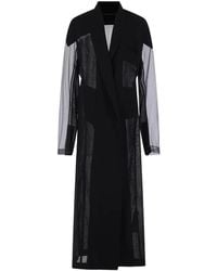 Yehuafan - Semi-Sheer Tulle Coat - Lyst