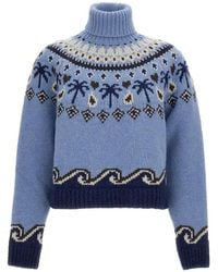 Alanui - Fair Isle Roll-Neck Sweater - Lyst