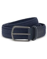 BOGGI - Woven Rubberised Leather Belt - Lyst