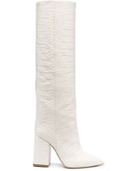 Paris Texas - Anja Croc-effect Leather Knee-high Boots - Lyst