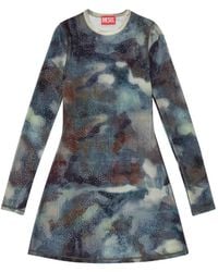 DIESEL - Skinny Fit Crew Neck Dress - Lyst