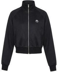 Marine Serre - Sweat Zippé À Logo Lune En Coton Biologique - Lyst