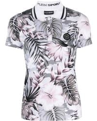 Philipp Plein - Floral-Print Polo Shirt - Lyst
