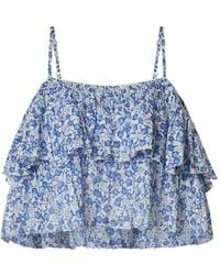 Isabel Marant - Erisa Ruffled Floral-Print Top - Lyst