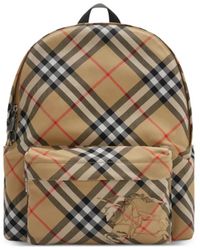 Burberry - Small Check-Print Backpack - Lyst