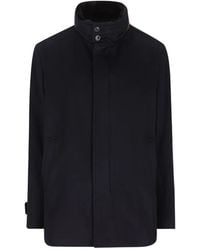 Herno - High-Neck Button-Up Jacket - Lyst