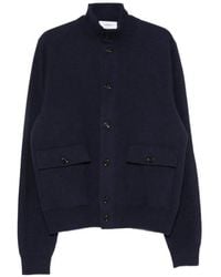 Lardini - Ribbed-Knit Panelled Jacket - Lyst
