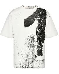 Maison Margiela - 10 Print Cotton T-Shirt - Lyst