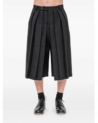 Setchu - Pleated Cropped Trousers - Lyst
