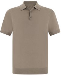 BOGGI - Branded-Button Knitted Polo Shirt - Lyst