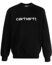 Carhartt - Logo-embroidered Crew-neck Sweatshirt - Lyst
