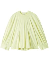 Enfold - Pleated Long-Sleeved T-Shirt - Lyst
