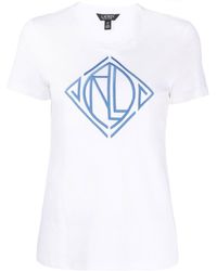 Lauren by Ralph Lauren - T-shirt Met Logoprint - Lyst