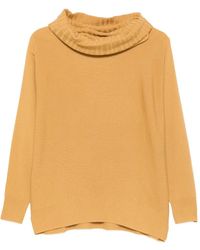 D.exterior - Ribbed-Knit Cowl-Neck Sweater - Lyst